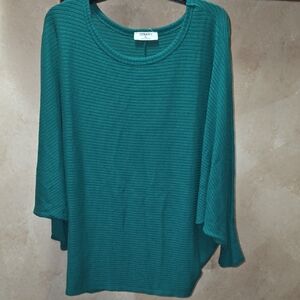 Zenana Green Ribbed Knit Top